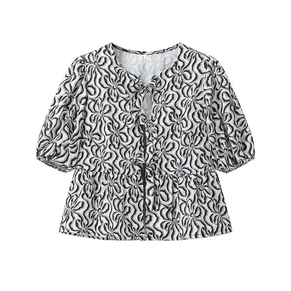 Cardigan Leopardo con Mangas Abullonadas Sexy - Image 5