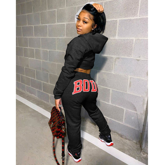 Conjunto Deportivo Mujer con Estampado - Sudadera y Pantalón - Image 2