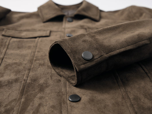 Chaqueta de Gamuza Terciopelada Slim Fit para Hombre - Image 3