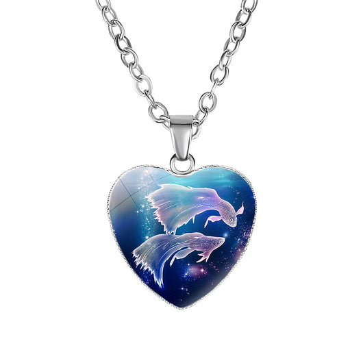 Collar con Dije de Corazón del Zodiaco para Mujer - Image 23