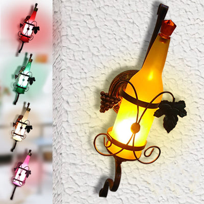Lámpara de Pared Creativa Botella de Vino para Dormitorio
