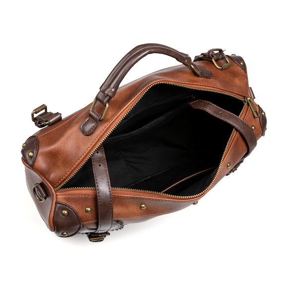 Mochila Steampunk Retro Marrón para Mujer - Estilo Vintage Outdoor