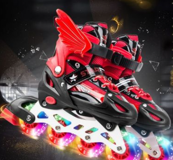 Patines en Línea Ajustables para Niños con Luces LED Intermitentes - Image 2