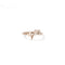 Pearl luxury geometric love ring Rose Dorado