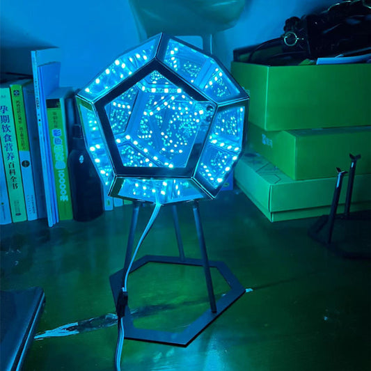 Lámpara Nocturna Geométrica Infinita con Diseño Dodecaédrico - Image 2
