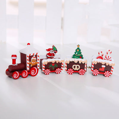 Tren Navideño de Madera - Decoración Festiva - Image 4
