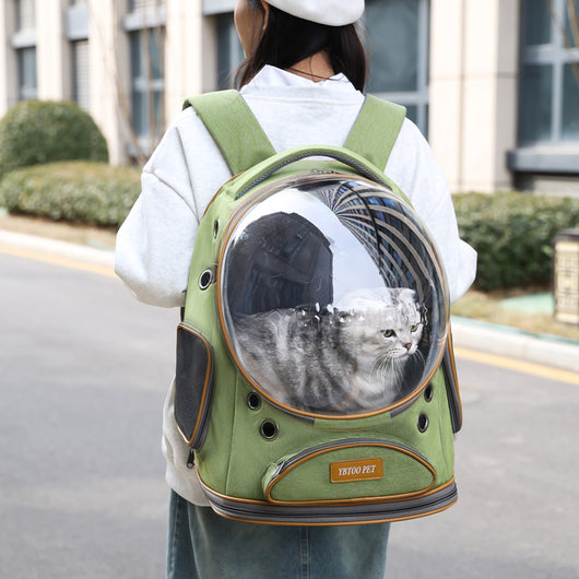 Mochila Transportadora Transparente de Gran Capacidad para Mascotas