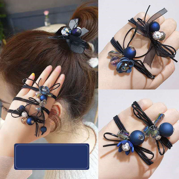 Set de 6 Cintas para Cabello Azul Océano con Cristales para Adultos