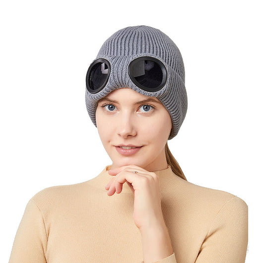 Gorro Tejido Abrigado con Gafas Protectoras - Protección Térmica Unisex Otoño Invierno - Image 5