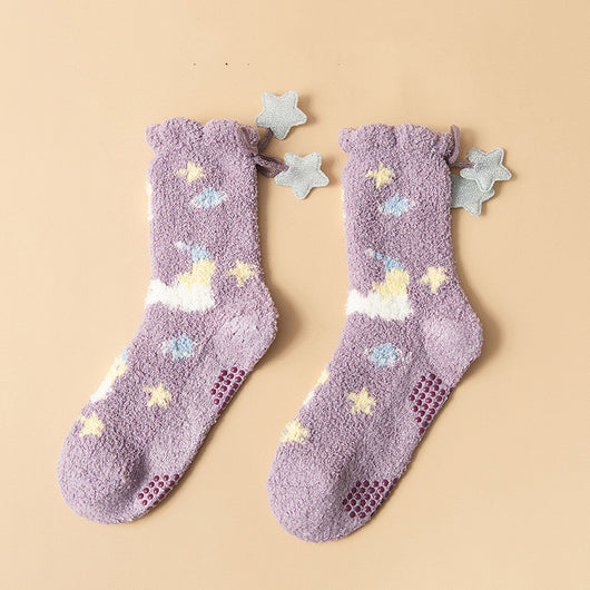 Calcetines Térmicos Gruesos para Mujer Estilo Coreano con Forro Polar - Image 7