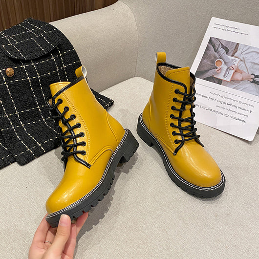 Botas Cortas de Tacón Grueso para Otoño - Versátiles y Elegantes - Image 10