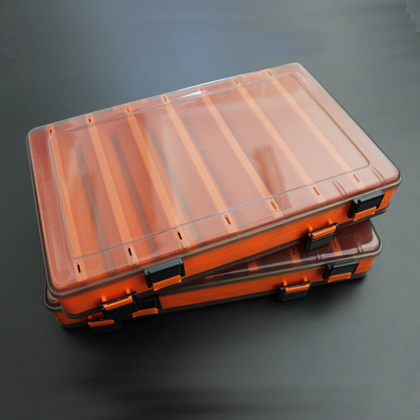 Caja Organizadora de Pesca Doble Capa con Dos Lados