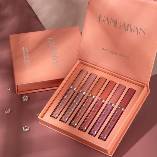 Set de Labiales Líquidos Mate No Pegajosos con Estuche de Regalo