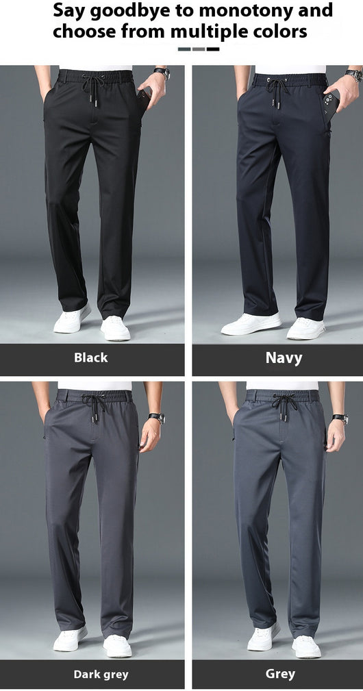 Pantalones de Cintura Elástica Holgados y Rectos para Hombre - Image 26