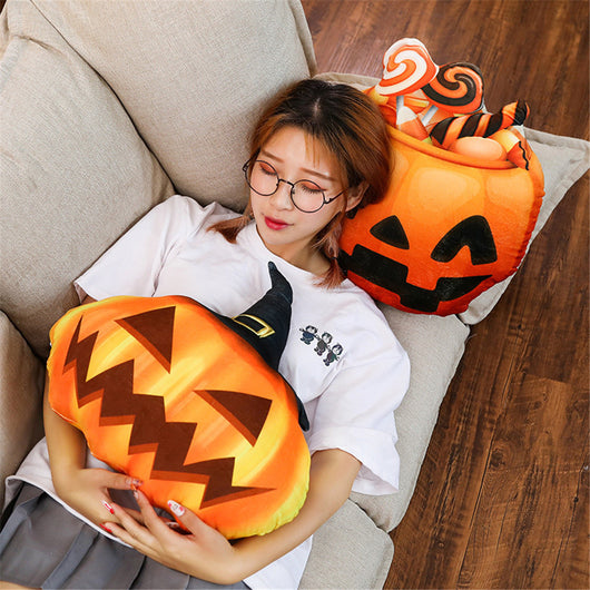 Almohada Decorativa Divertida con Diseño de Calabaza - Image 3