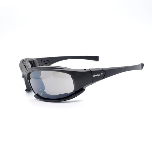 Black full-frame motorcycle goggles with yellow lenses, an adjustable elastic strap, and detachable temple arms. - Image 12