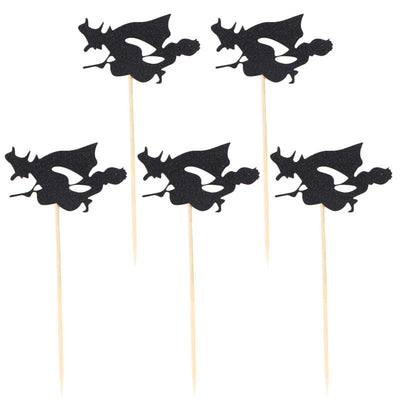 Decoración de pastel bandera de Halloween con palitos de bambú - Image 10