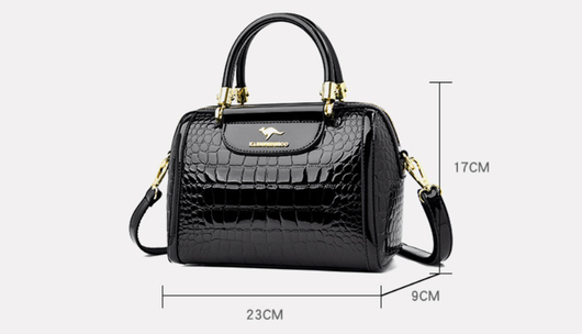 Bolso Bandolera de Cuero Charol Brillante para Mujer - Image 11