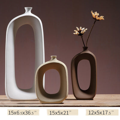 Juego de Tres Floreros de Cerámica Artesanal - Image 4