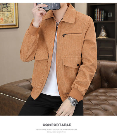 Abrigo de Pana Estilo Coreano Japonés con Solapa - Uniforme Moderno - Image 14