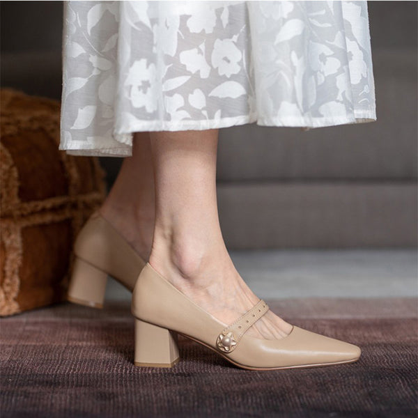 Zapatos Mary Jane de Tacón Alto Vintage