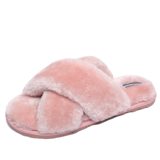 Pantuflas Abiertas de Piel Cruzadas - Image 2