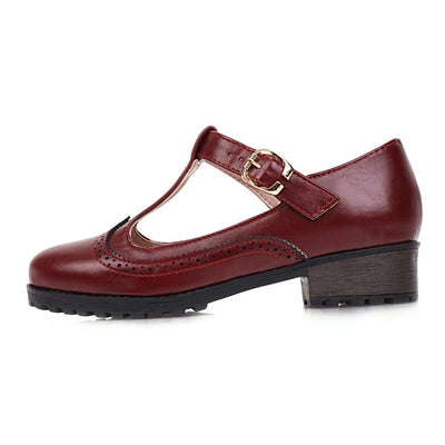 Zapatos Escolares Talla Grande para Mujer - Mocasines con Hebilla Primavera - Image 16