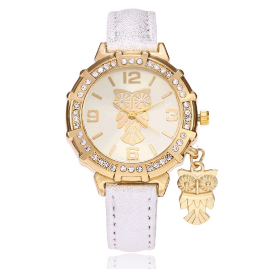 Reloj de Pulsera Mujer Búho Fashion Correa Cuero Cuarzo Estudiante - Image 7