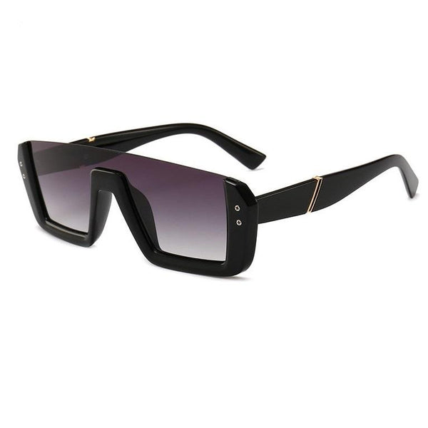 Gafas de Sol Siamesas Media Montura - Tendencia Europa Moda Asiática