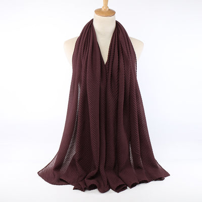 Pañuelo de algodón plisado para mujer - Image 12