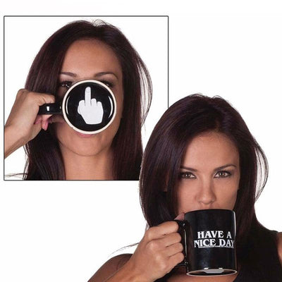 Taza de Cerámica con Mensaje Irónico - Diseño Moderno