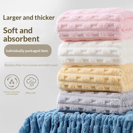 Toalla Facial Extragrande de Terciopelo Coral - Absorbente y Suave - Image 2
