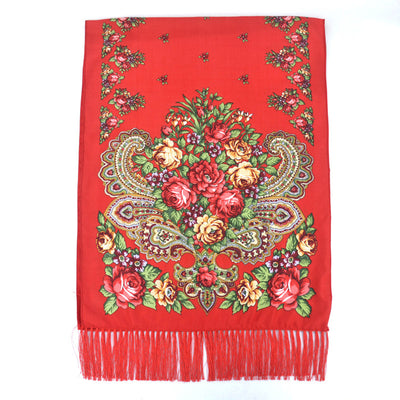 Pañuelo Étnico Largo con Borlas Estampado para Viajes - Image 32