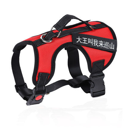 Arnés de Pecho para Perro Tipo Chaleco con Cuerda de Tracción Rojo - Image 7