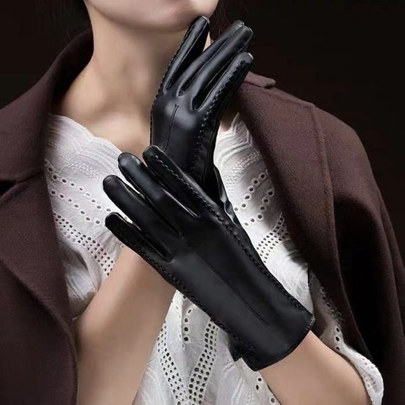 Guantes de Cuero PU Acolchados para Invierno