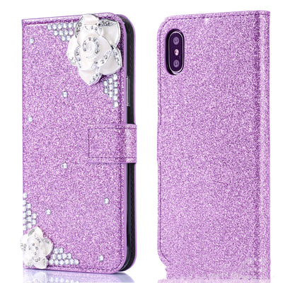 Funda iPhone con Cristales Camelia y Brillo Diamante - Image 10