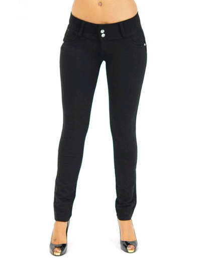 Leggings Moldeadores Cintura Alta con Cierre y Botones - Image 2