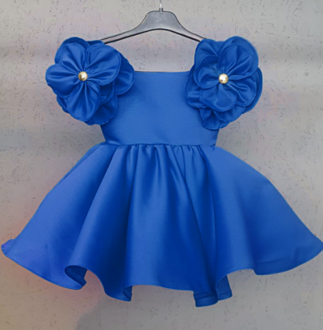 Vestido Infantil Retro con Flores Bordadas en los Hombros - Estilo Europeo - Image 7