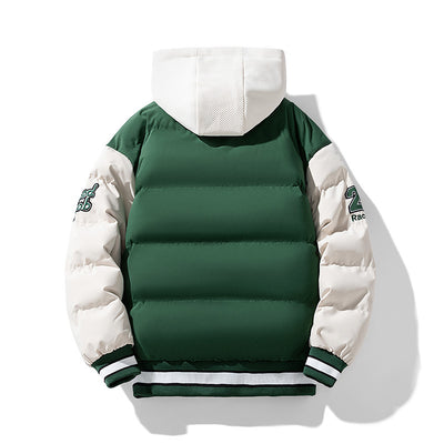 Chaqueta Acolchada de Algodón con Efecto Dos Piezas para Hombre - Image 4