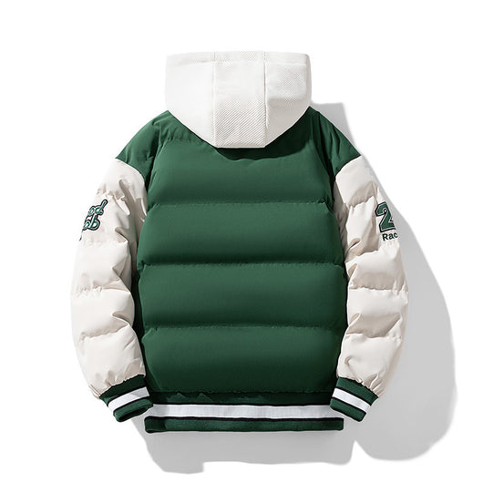 Chaqueta Acolchada de Algodón con Efecto Dos Piezas para Hombre - Image 4