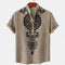 Camisa Hombre Lino Manga Corta Impresión Digital 3D