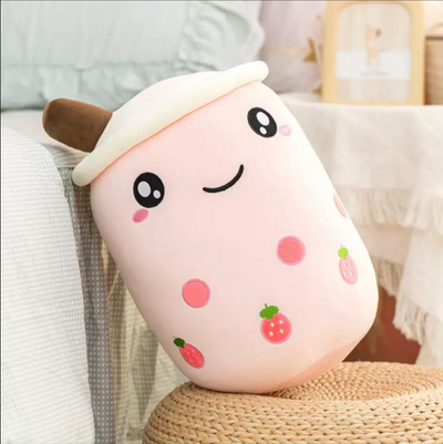 Peluche Taza de Té con Leche - Almohada Frutal Fresa y Matcha - Image 6