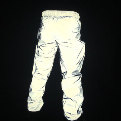 Pantalones Reflectantes con Cintura Elástica Doble y Cordones para Correr Nocturno - Image 11