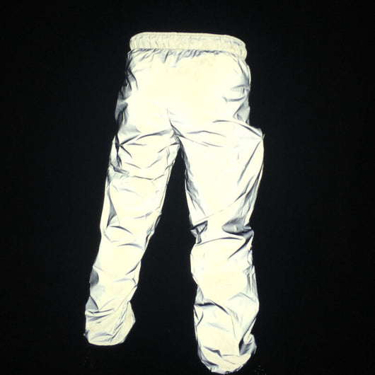 Pantalones Reflectantes con Cintura Elástica Doble y Cordones para Correr Nocturno - Image 11