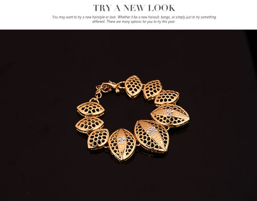Juego de 4 Piezas de Joyería Hoja - Collar y Aretes Elegantes - Image 2