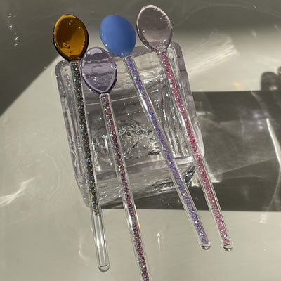 Cuchara de Postre Cristal Transparente Resistente al Calor - Image 11
