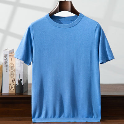 Camiseta Manga Corta Hombre Seda de Mora y Cachemira Suave Verano - Image 10