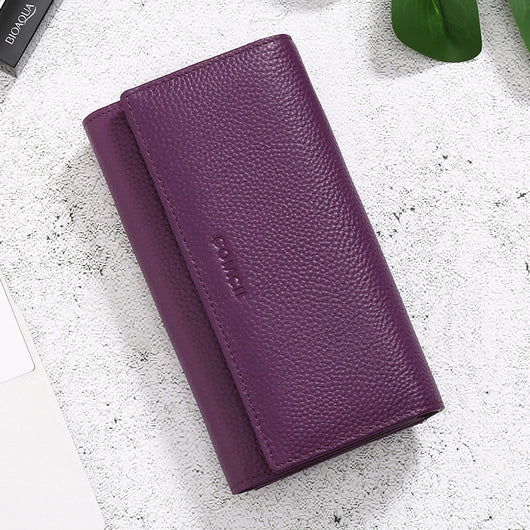 Cartera Larga de Cuero Genuino para Mujer - Diseño Europeo Premium