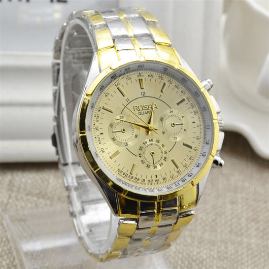 Reloj de Pulsera para Hombre Acero Inoxidable Esfera Grande Cuarzo Tres Ojos - Image 4