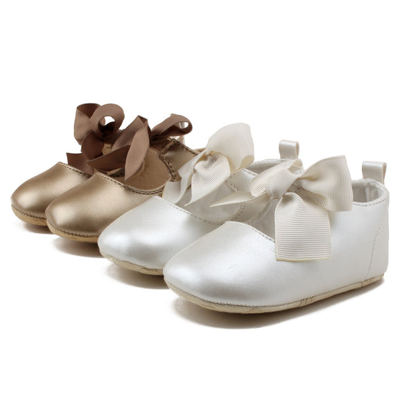 Zapatos Princesa para Bebé y Niña Pequeña con Moño - 2 Colores